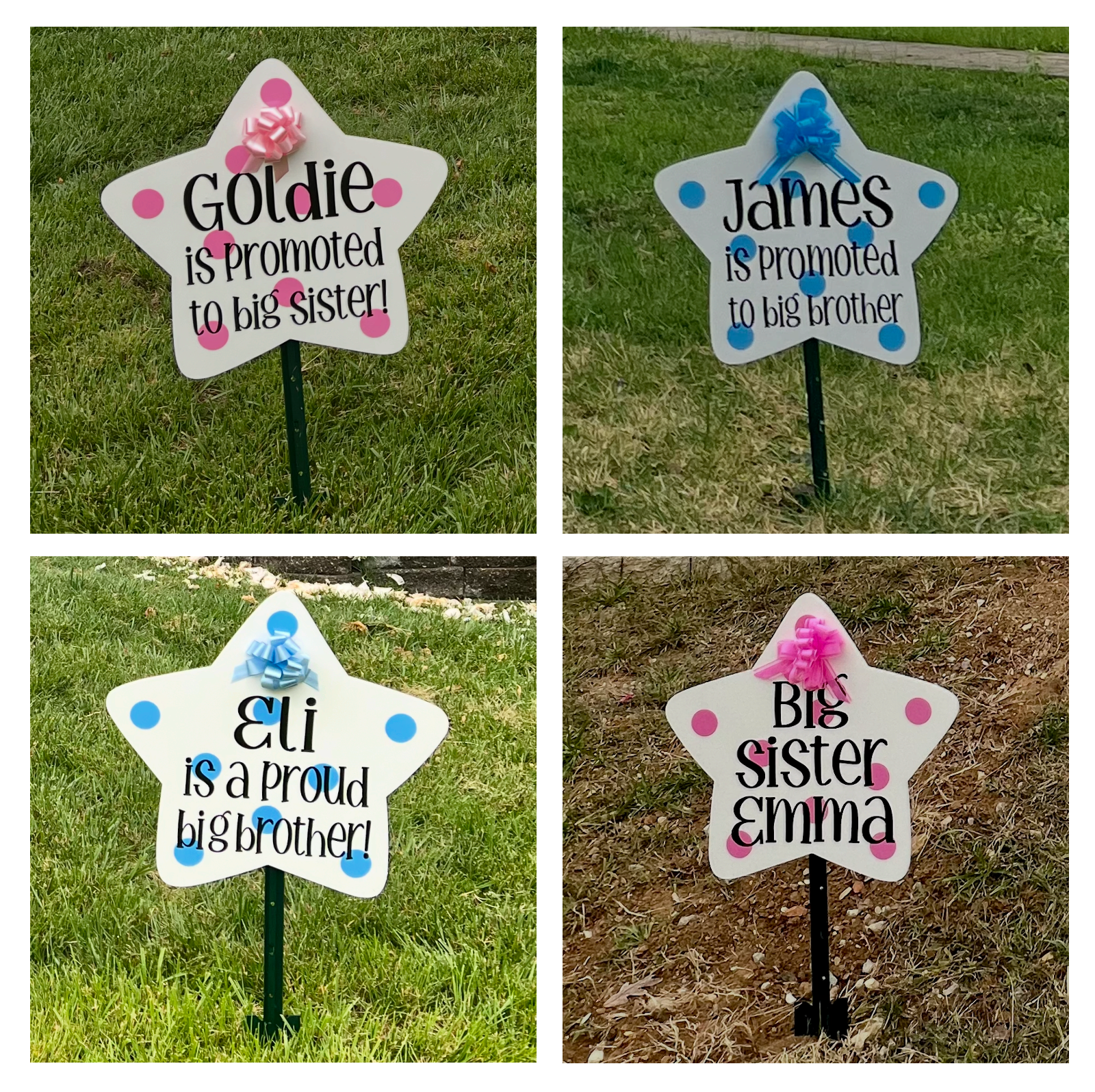 Simple Sibling Sign Stork Yard Signs for Babies and Siblings – STL Storks